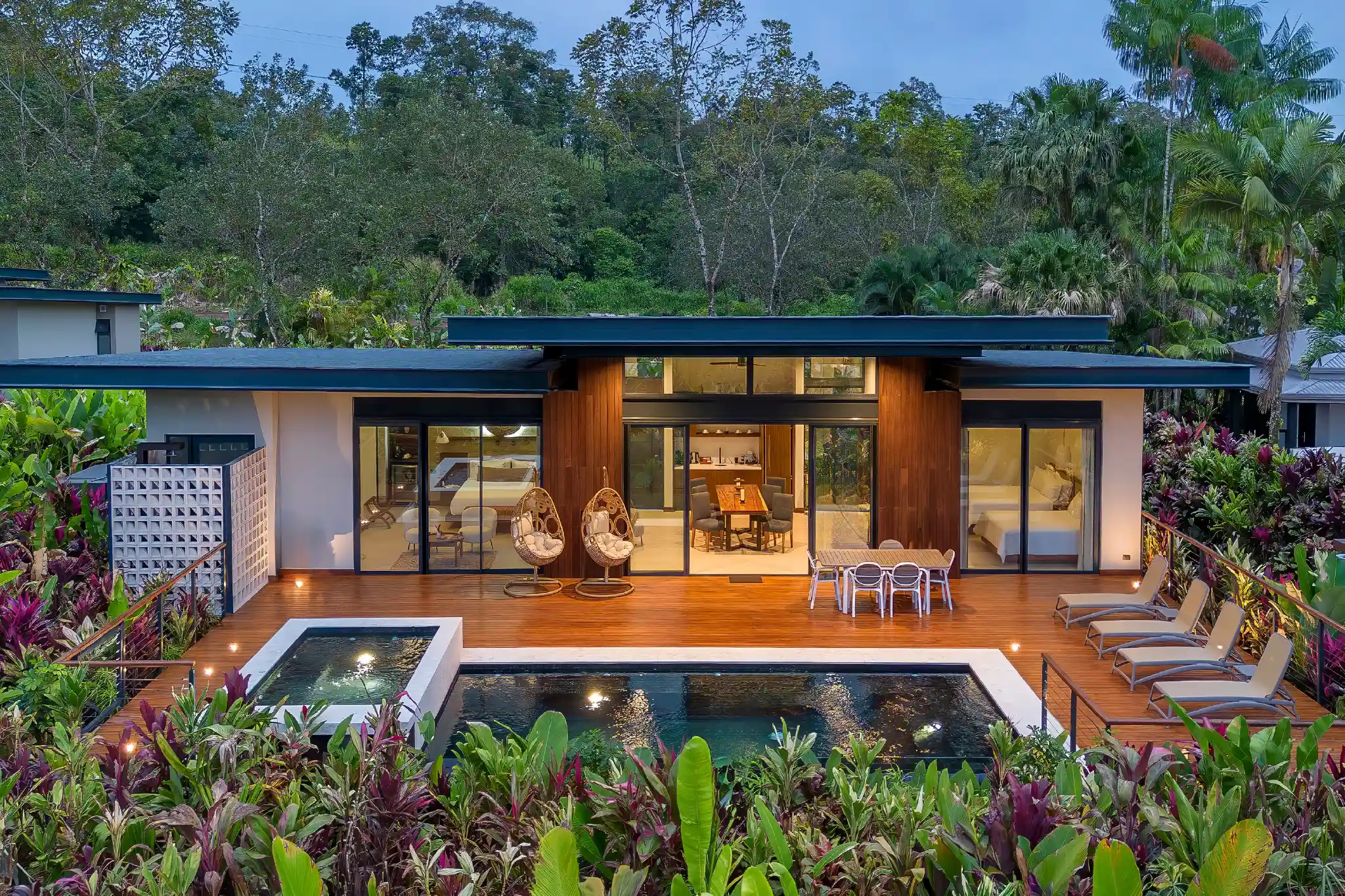 Superior suite with 2 Queen beds and garden view in Arenal Manoa Hot Springs Resort